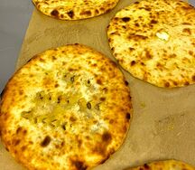 Осетинский пирог с сыром и свекольный ботвой