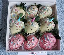 Клубника в шоколаде Единороги мини