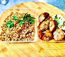 Гречка и шейка свиная 