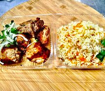 Рис и шейка свиная 