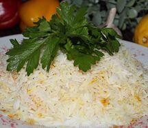 Рис отварной с шафраном