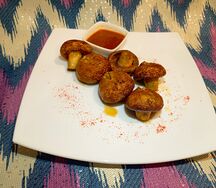 Шампиньоны на мангале