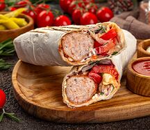 Шаурма куриная с люля-кебабом