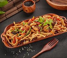 Лапша с морепродуктами