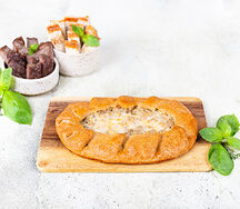 Шанежка пшенично-ржаная бездрожжевая с домашним мясным фаршем