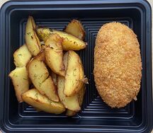 Котлета куриная с картофелем по-деревенски