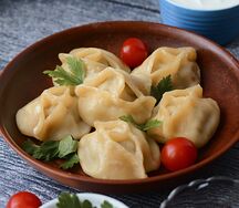 Манты с говядиной 