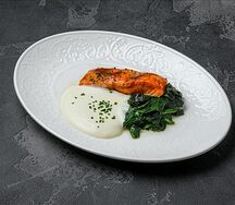 Форель мурманская с соусом из ржаного сусла