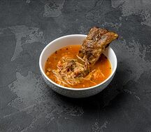 Суточные щи с копченым ребром