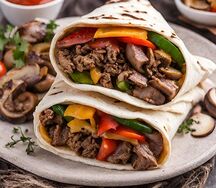Шаурма с говядиной и грибами