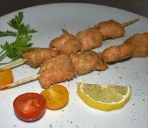 Шашлык из красной рыбы