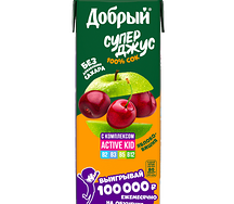 Сок Добрый 0.2л Яблоко-Вишня [ат]