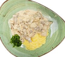 Мясо с грибами