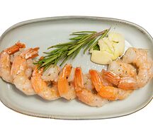 Жаренные креветки с чесноком