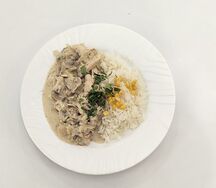 Курица с грибами 
