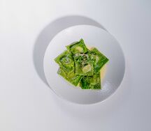 Равиоли со шпинатом и креметте