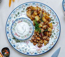Жареный картофель с грибами