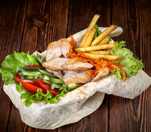 Открытая шаурма с курицей