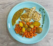 Стейк куриный с картофелем