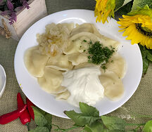 Вареники с мясом и джусай