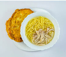 Куриный суп-лапша с гренкой