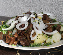 Куурдак с бараньими ребрами