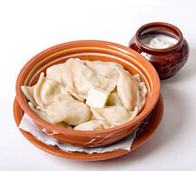 Вареники с сыром и кинзой