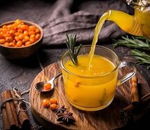 Чай с облепихой и апельсином