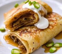 Блинчики кружевные с мясом
