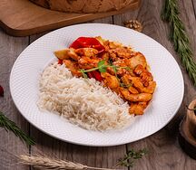 Пулькоги из курицы с рисом басмати