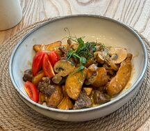 Мясо с грибами