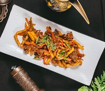 Мясо с фри