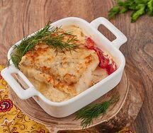 Филе судака под сливочным соусом