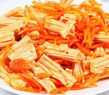 Спаржа соевая с морковью по-корейски