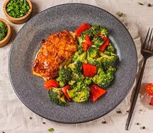 Куриная грудка по-болгарски и брокколи с болгарским перцем