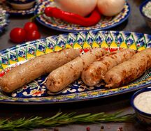 Колбаски из курицы на мангале