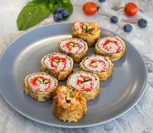 Горячий ролл с крабом
