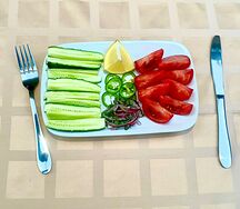 Овощной салат по-кавказски