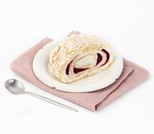 Меренговый рулет малина