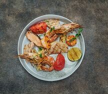 Морепродукты на гриле