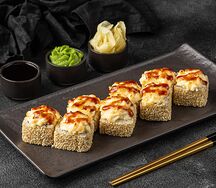 Запечённый с креветками