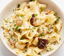 Паппарделле с белыми грибами