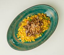 Жареный рис с говядиной