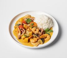 Карри с ананасом и морепродуктами