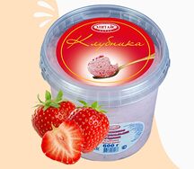 Клубника мороженое пломбир с клубникой   