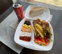 Шаурма в тарелке куриная