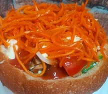 Шаурма в булочке куриная