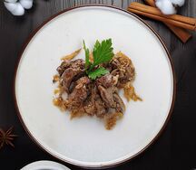 Печень куриная, жаренная с луком
