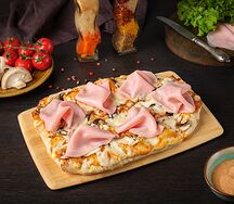 Римская пицца ветчина и грибы 