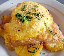 Морской язык с овощами
